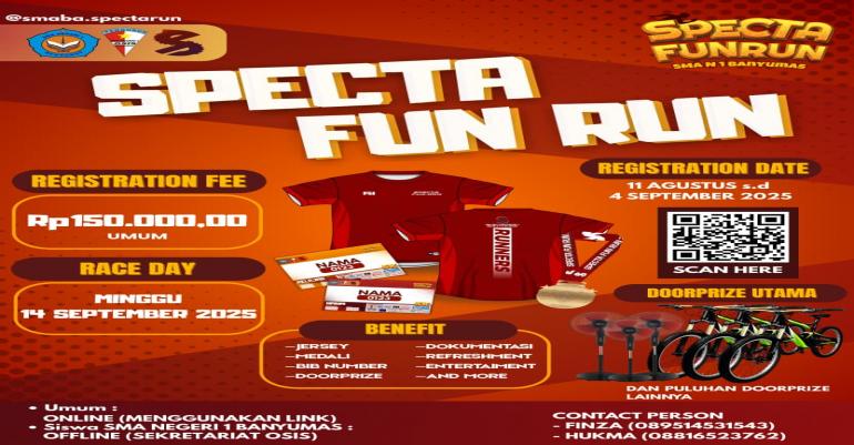 Gebyar Specta Fun Run SMA Negeri 1 Banyumas
